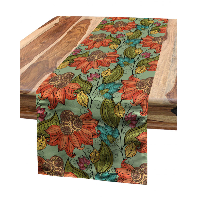 East Urban Home Leaf Table Runner Wayfair